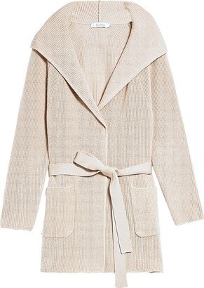 Wool Hooded Wrap Cardigan