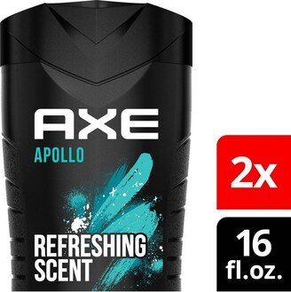 Axe Apollo Body Wash - Sage & Cedarwood - Woodsy, Sage, Herb & Cedar Scent - 16 fl oz/2pk