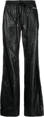 ERMANNO FIRENZE Faux-Leather Straight-Leg Trousers