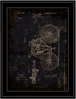 Motor Bike Patent By Cloverfield Co Ready To Hang Framed Print Collection