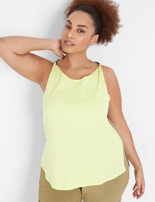 Livi Boatneck Twist-Shoulder Tank