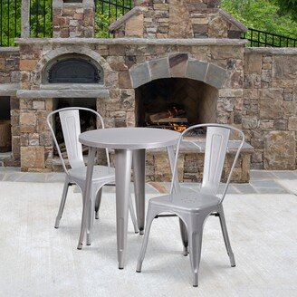 Metal 3-piece Indoor/Outdoor Cafe Set