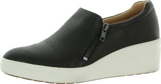 Sierra Womens Faux Leather Wedge Sneaker