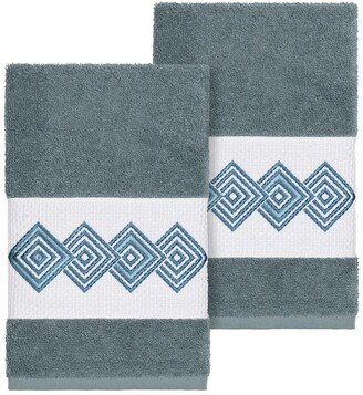 Noah Embellished Hand Towel - Set of 2 - Teal