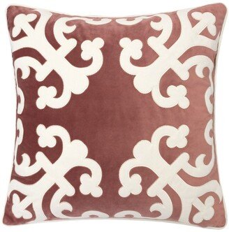 Paisley Applique Square Decorative Throw Pillow