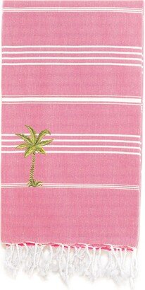 Authentic Hotel and Spa Authentic Palm Tree Pestemal Striped Assorted Colors Turkish Cotton Beach Towel