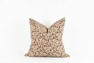 Christy -Neutral Block Print Cotton Pillow Cover