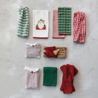 Storied Home Woven Cotton Tea Towels (Set of 3)