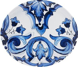 Dolce & Gabbana Casa Mediterraneo Fiore Oval Serving Plate in Blue