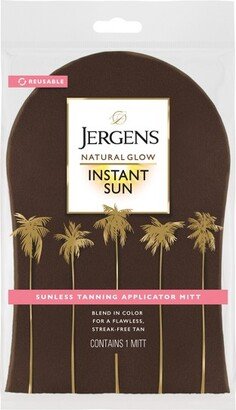 Jergens Natural Glow Instant Sun Application Mitt For Self Tanners, Streak-Free Sunless Tanning Glove