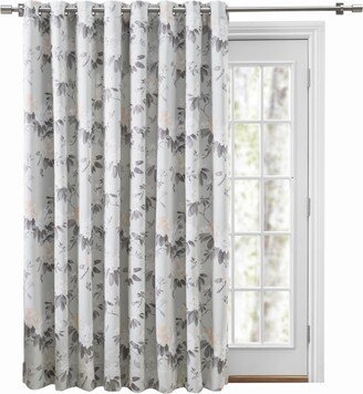 Mystic Garden Floral Blackout Grommet Patio Curtain Panel w/Wand 104W x 84L