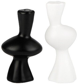 Modern Salt & Pepper Shaker Set in Black