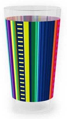 Outdoor Pint Glasses: Mexican Serape - Multi Outdoor Pint Glass, Multicolor