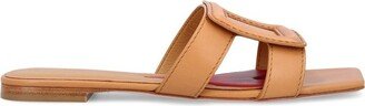 Stitching Buckle Mules-AB