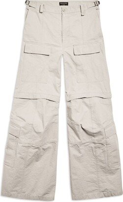 Wide-Leg Cargo Trousers-AN