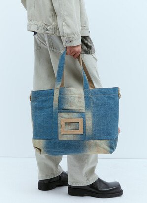 Denim Tote Bag - Tote Bags Blue One Size