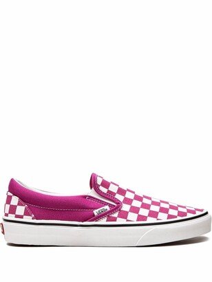 Classic Slip-On Fuchsia Checkerboard sneakers