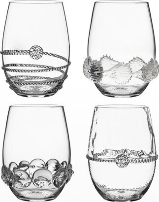 Heritage Stemless Wine Assorted Glasses, Set of 4