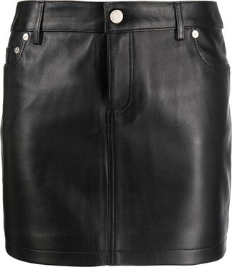 Mainless Leather Mini Skirt