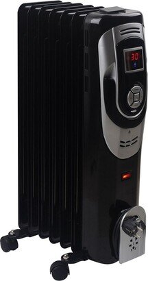 Optimus Digital 7 Fins Oil Filled Radiator Heater with Timer