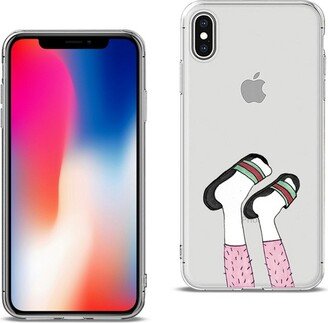 Reiko Apple iPhone X/iPhone XS Design Air Cushion Case with FeetDesign in Clear