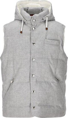 Drawstring Sleeveless Gilet-AB