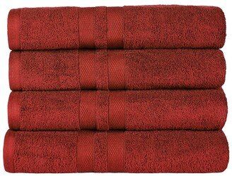 Cotton Highly Absorbent Solid 4Pc Quick-Drying Bath Towel Set-AB