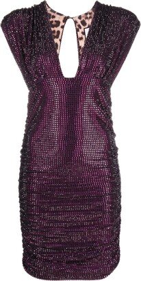 Rhinestone-Embellished Minidress