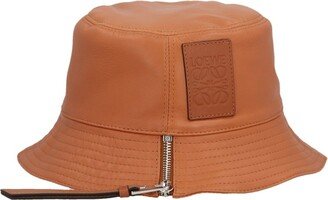 Logo Patch Zip Detailed Fisherman Bucket Hat