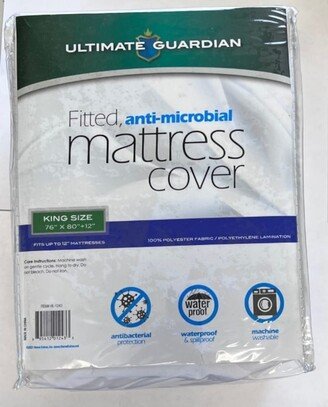 UltimateGuardian Bed Bug Anti-microbial Fitted Waterproof Mattress Cover Protector - White