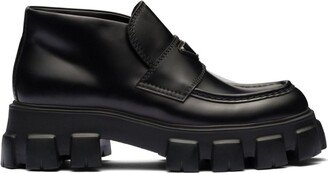 Monolith leather flatform loafers