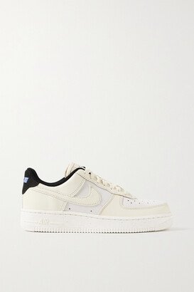 Air Force 1 '07 Lx Faux Suede-trimmed Leather Sneakers - Neutrals