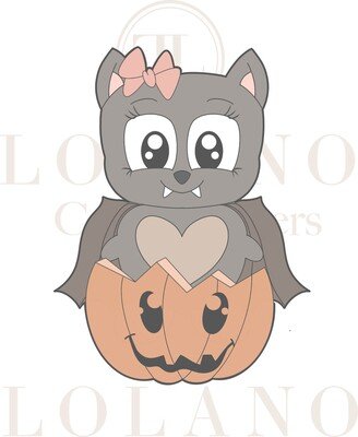 Cute Bat in Pumpkin Cookie Cutter