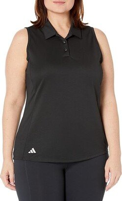 Texture Polo Shirt (Black) Women's Clothing