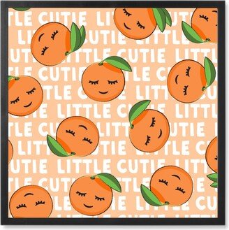 Photo Tiles: Little Cutie - Happy Oranges - Orange Photo Tile, Black, Framed, 8X8, Orange