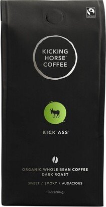 Kicking Horse Coffee Kick *** Dark Roast Fair Trade Certified Organic Whole Bean Coffee - 10oz