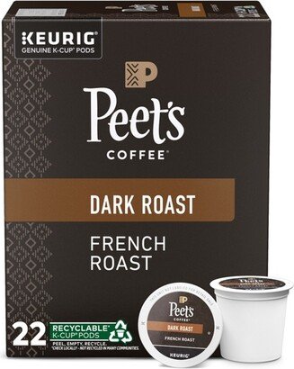 Peet's Coffee Peet's French Dark Roast Coffee - Keurig K-Cup Pods - 22ct