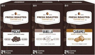 Fresh Roasted Coffee - Flavored Favorites Coffee Variety Pack - 72CT Single Serve Pods