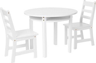 Child's Round Table with Shelf and 2 Chairs