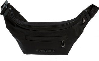 Curve Twill & Leather Belt Bag