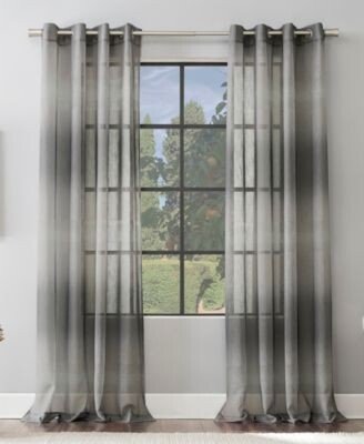 Scott Living Atlantic Ombre Stripe Sheer Curtain Collection