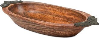 Heritage Collection Antiquity Oval Display Wood Bowl