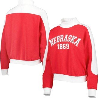 Women's Gameday Couture Crimson Nebraska Huskers Make it a Mock Sporty Pullover Sweatshirt