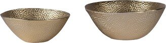 Set Of 2 Hammered Bowls