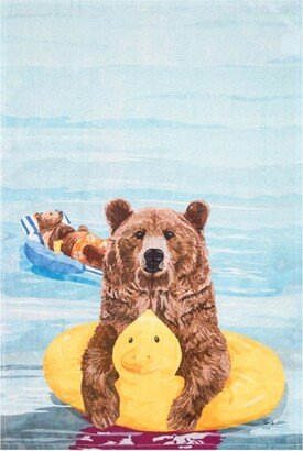 Innertube Bear Printed Flour Sack Kitchen Towel