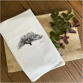 The Candler Oak Tree - Savannah Tea Towel 100% Cotton Flour Sack Kitchen Hand