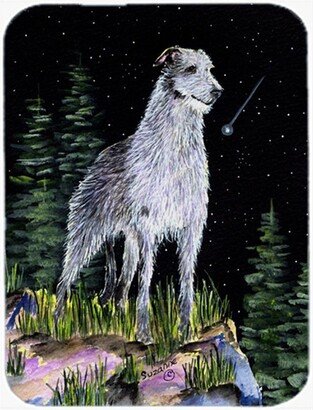 SS8493LCB 12 x 15 Inch Starry Night Scottish Deerhound Glass Cutting Board, Large