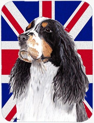 SC9817LCB Welsh Springer Spaniel With English Union Jack British Flag Glass Cutting Board