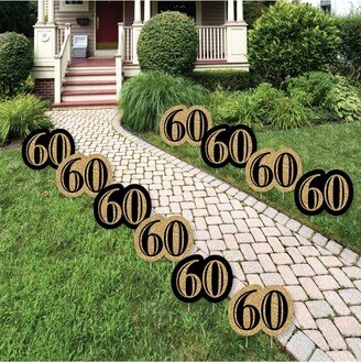 Big Dot Of Happiness Adult 60th Birthday Lawn Decor - Outdoor Birthday Party Yard Decor 10 Pc