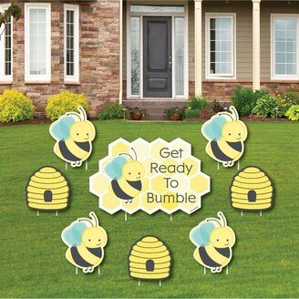 Big Dot Of Happiness Honey Bee - Outdoor Lawn Decor - Baby Shower or Birthday Yard Signs - Set of 8